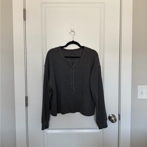 Aerie Waffle Henley Long Sleeve
